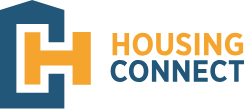 Housing Connect logo with stylized "H".